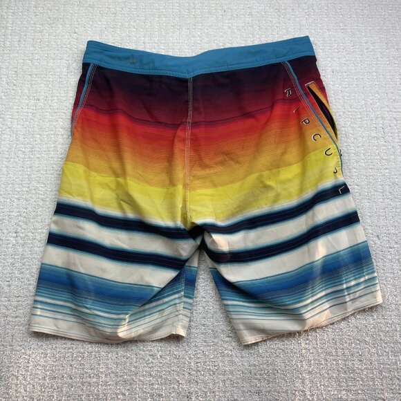 Rip Curl Board Short Swim Trunk Bathing Suit Men Striped Mirage Multicolor Read - Picture 12 of 16